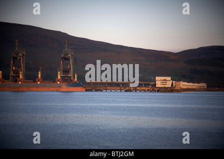 Hunterston Coal Terminal. Deep Water Port, Largs costa Ayrshire, in Scozia Foto Stock