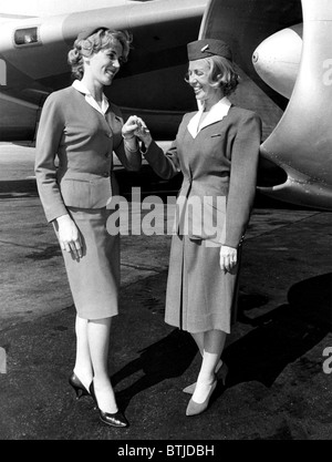 (UAL) United Air Lines hostess nel 1963. Foto Stock