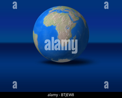 Messa a terra - Africa vista Foto Stock