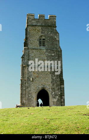 La Chiesa di San Michele, Glastonbury Tor, Somerset, Inghilterra, Regno Unito Foto Stock