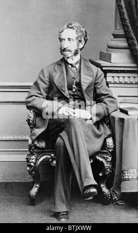 Signore Lytton (1831-1891) (Robert Bulwer Lytton) poeta e diplomatico. Come Viceré dell India le sue azioni hanno causato la seconda guerra afgana (1878-80) che il britannico ha perso. Ca. 1865. Foto Stock