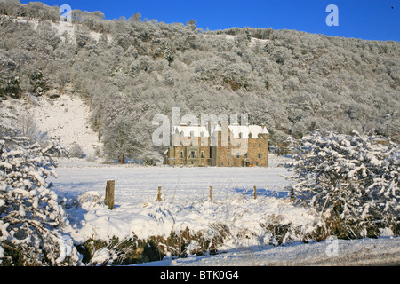 Regno Unito Scozia Tayside Perthshire Menzies Castello Weem vicino a Aberfeldy in inverno Foto Stock