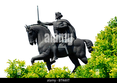 Zagabria, Croazia. Statua di re Tomislav in Tomislavov trg (Tomislav Square) Foto Stock