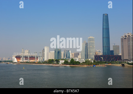 Di Zhujiang New Town vicino al fiume Zhujiang nella città di Guangzhou, nella provincia di Guangdong in Cina Foto Stock