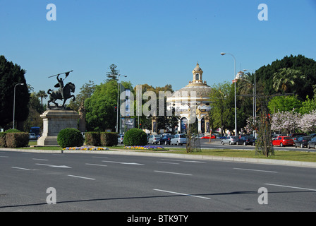 Glorieta San Diego e Lope de Vega Theatre, Siviglia, provincia di Siviglia, in Andalusia, Spagna, Europa occidentale. Foto Stock