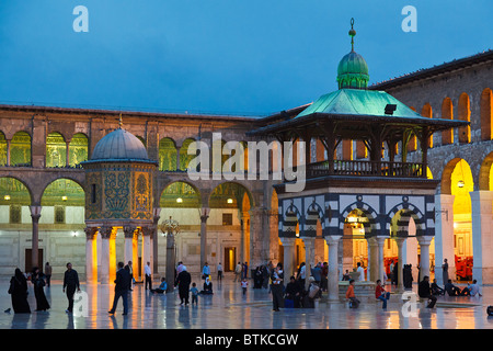 La grande moschea Umayyad a Damasco, Siria Foto Stock