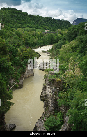 Italia fossombrone le marche Candigliano furlo gap passata del furlo Foto Stock