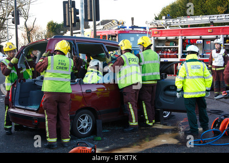 Car crash Londra Foto Stock