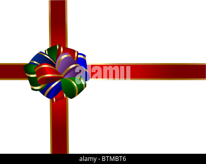 Illustrazione di un regalo di Natale sfondo Foto Stock