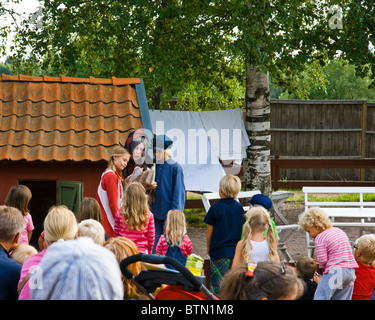 I racconti di Astrid Lindgren è presentato in Themepark Astrid Lindgrens World in Vimmerby Svezia Foto Stock