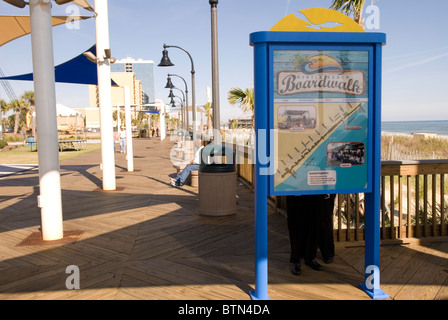 Nuova passerella in legno Myrtle Beach SC USA Foto Stock