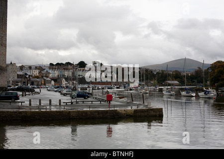 Il porto di Caernarvon, Gwynedd, il Galles del Nord Foto Stock