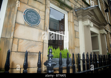 Casa sul sito di whrer Bonnie Prince Charlie una volta stayedLancaster city centre Foto Stock