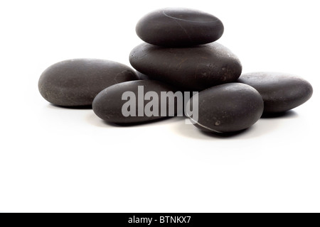 Nero pietre Massaggio Foto Stock