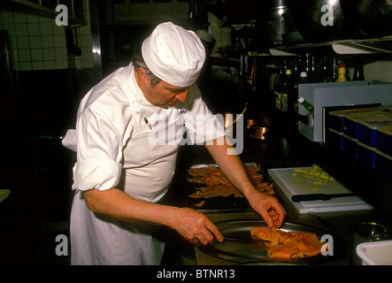 Michel Reynon, salmone affumicato, salumi Reynon, la città di Lione, Rhone-Alpes, Francia Foto Stock