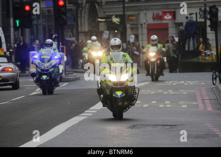 Motociclisti di polizia di Londra Foto Stock