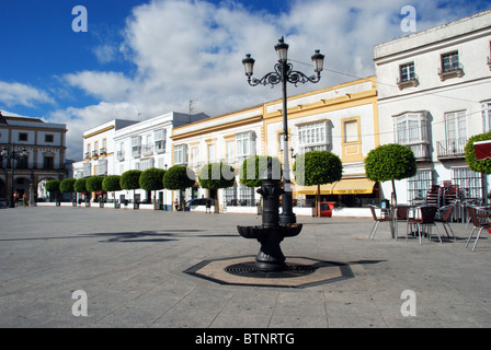 Plaza de Espana, Medina Sidonia, la provincia di Cadiz Cadice, Andalusia, Eruope Occidentale. Foto Stock