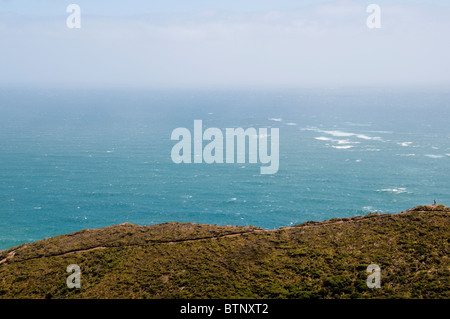 Cape Reinga ,Faro,Cape Maria Van Dieman, spiriti Bay,Te Werahi Beach Motuopao isola, Isola del nord,Nuova Zelanda Foto Stock