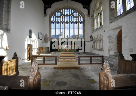 St Beunos chiesa Clynnog Fawr Lleyn Peninsula North Wales UK Foto Stock