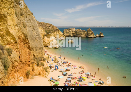 Praia do Camilo, Spiaggia, Lagos, Algarve, PORTOGALLO Foto Stock