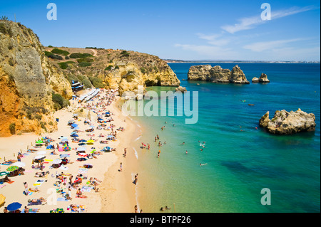 Praia do Camilo, Spiaggia, Lagos, Algarve, PORTOGALLO Foto Stock