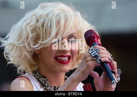 La NBC Today Show Concerto con Christina Aguilera Foto Stock
