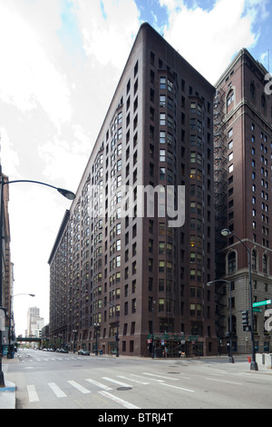 Il Monadnock Building, 53 West Jackson Boulevard, Chicago, Illinois, Stati Uniti d'America Foto Stock