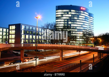 EON Ruhrgas, uno di Germania le aziende produttrici di energia leader, nuova sede a Essen, Germania. Foto Stock