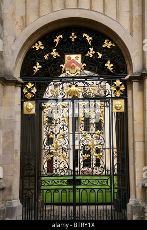 Cancello dorato dell'All Souls College di Oxford University Foto Stock