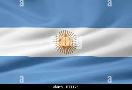 Alta risoluzione bandiera dell'Argentina Foto Stock