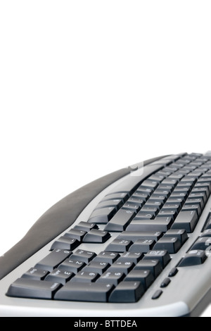Tastiera per computer su sfondo bianco Foto Stock