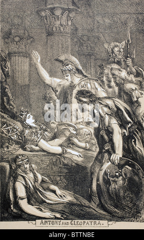 Illustrazione di Antonio e Cleopatra di William Shakespeare. Foto Stock