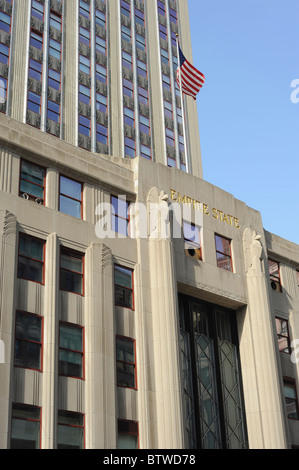 Empire State Building ingresso, New York, nello Stato di New York, Stati Uniti d'America Foto Stock