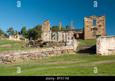 Rovine dell'ospedale, il sito storico di Port Arthur, Tasmania, Australia Foto Stock
