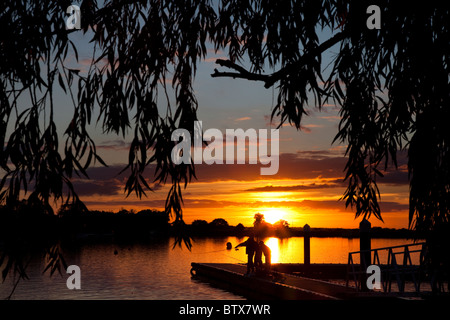 Oulton Broad Suffolk Norfolk Broads Foto Stock