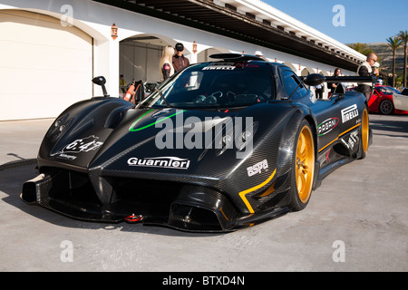 Pagani Zonda R, Guarnieri, auto sportiva, Via giorno alla Ascari Resort, Spagna, 06/11/2010. Foto Stock