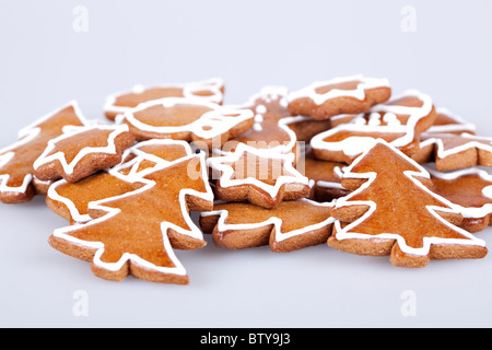 Fatte a mano gingerbread cookie, diversi pezzi Foto Stock