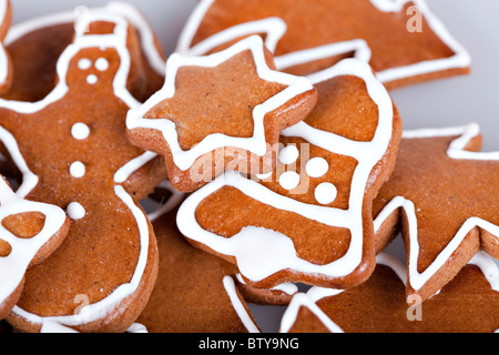 Fatte a mano gingerbread cookie, diversi pezzi Foto Stock