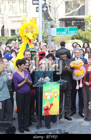 SESAME STREET Day commemora mostrano il quarantesimo anniversario Foto Stock