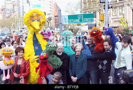 SESAME STREET Day commemora mostrano il quarantesimo anniversario Foto Stock