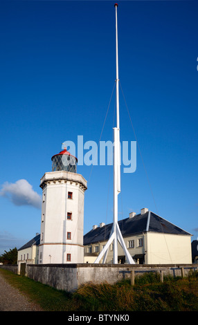 Faro di Hanstholm sulla ruvida costa del nord-ovest dello Jutland, Danimarca Foto Stock