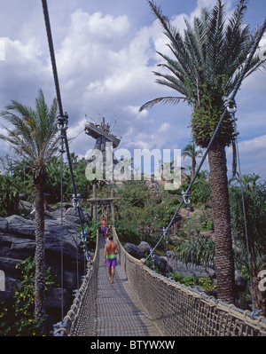 Ponte girevole, la Typhoon Lagoon, Walt Disney World, a Orlando, Florida, Stati Uniti d'America Foto Stock