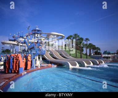 "Infuriano rapids' ride, 'Wet and Wild' Waterpark, Orlando, Florida, Stati Uniti d'America Foto Stock