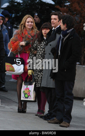 Il cast di Ugly Betty sul set di New York Foto Stock