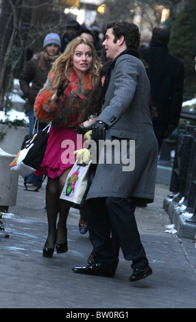 Il cast di Ugly Betty sul set di New York Foto Stock