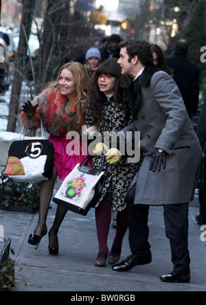 Il cast di Ugly Betty sul set di New York Foto Stock