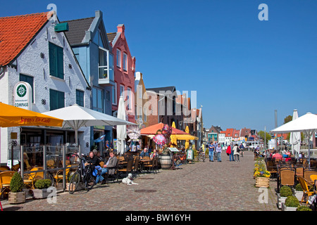 Il porto di pesca della città Husum lungo il mare del Nord, Germania Foto Stock