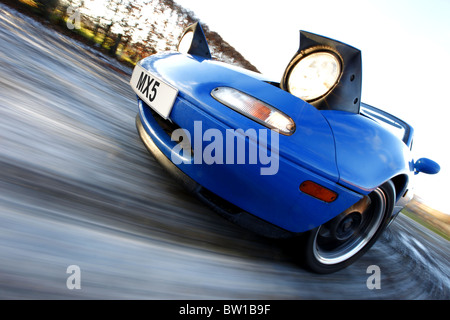 1991, blu, Mazda Eunos Roadster, Mazda MX-5 auto sportiva. Foto Stock