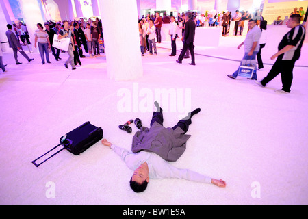 IFA 2008, un imprenditore a pelo, Berlino, Germania Foto Stock