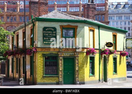 : Peveril del picco public house Manchester Foto Stock